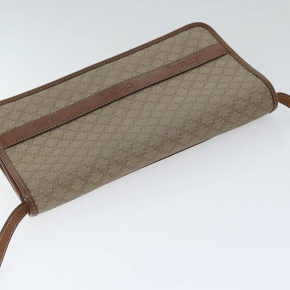 CELINE Macadam Canvas Shoulder Bag Beige - Picture 6 of 16